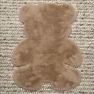Teddy Bear Faux Fur Rug for Nursery